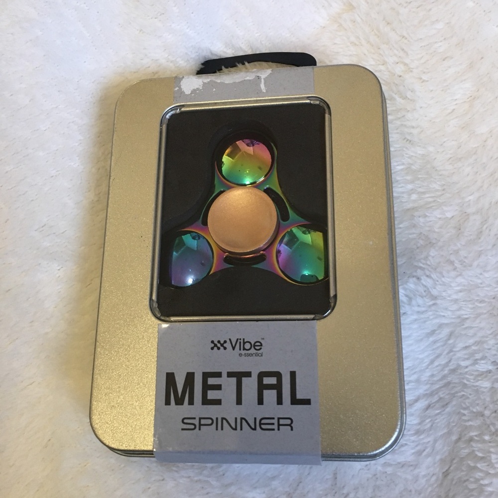 Rainbow holographic fidget spinner